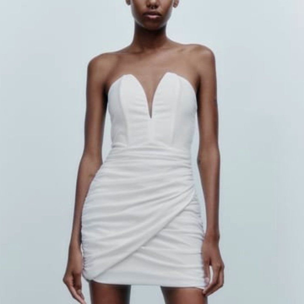 ZARA NWT SWEETHEART NECKLINE DRESS -  Bloggers Fav